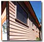 Outside view stainless steel shutters